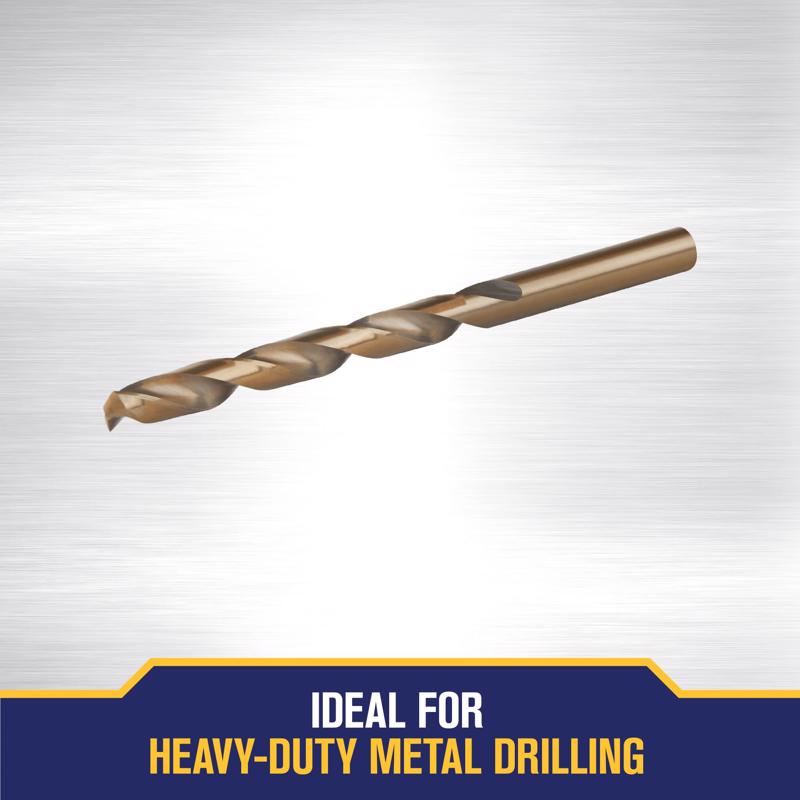 Irwin 9/32 in. X 4-1/4 in. L Cobalt Alloy Steel Drill Bit Straight Shank