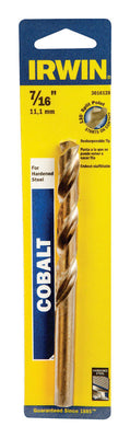 Irwin 7/16 in. X 5-1/2 in. L Cobalt Alloy Steel Drill Bit Straight Shank