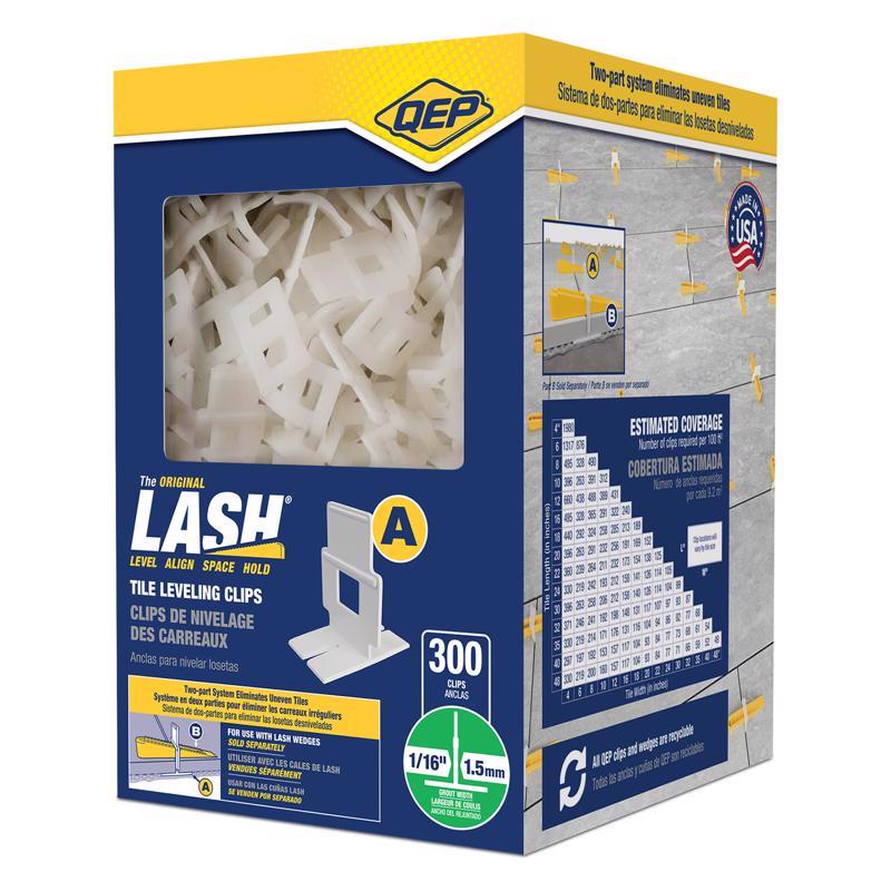 QEP Lash 1.55 in. H X 0.05 in. W X .78 in. L Plastic Tile Spacer Clips 300 pk