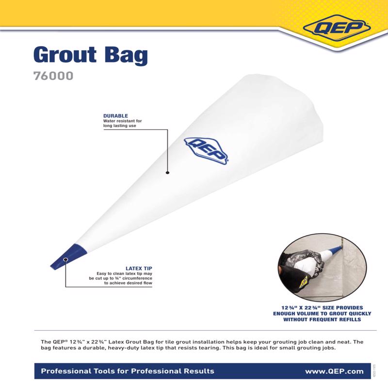QEP Vinyl Grout Bag 12.75 in. W