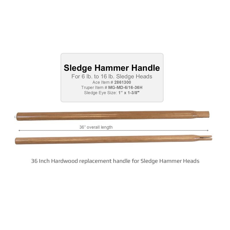 Truper 36 in. Wood Sledge Replacement Handle Brown