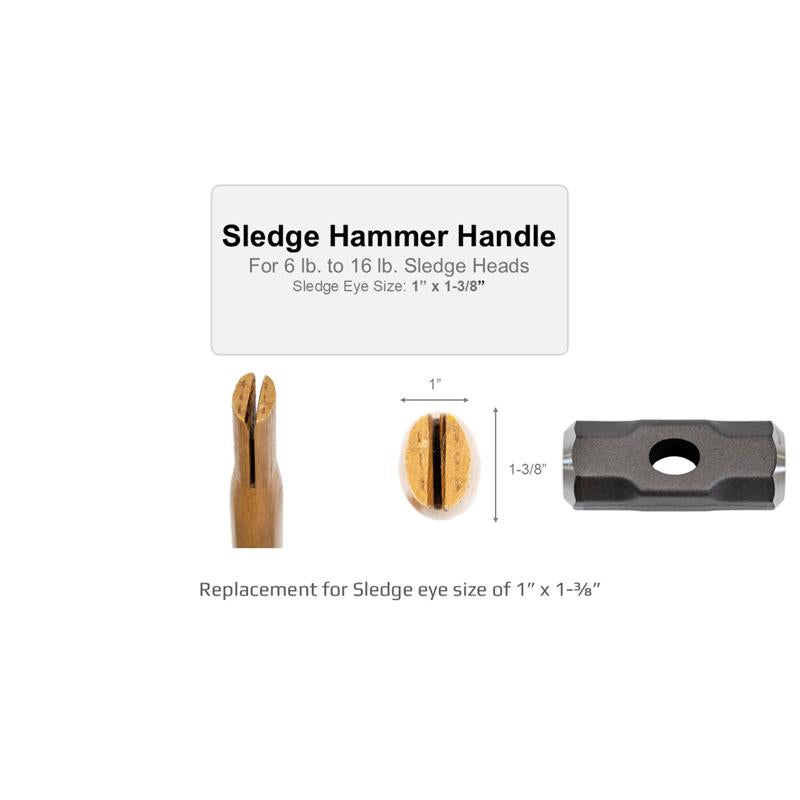 Truper 36 in. Wood Sledge Replacement Handle Brown