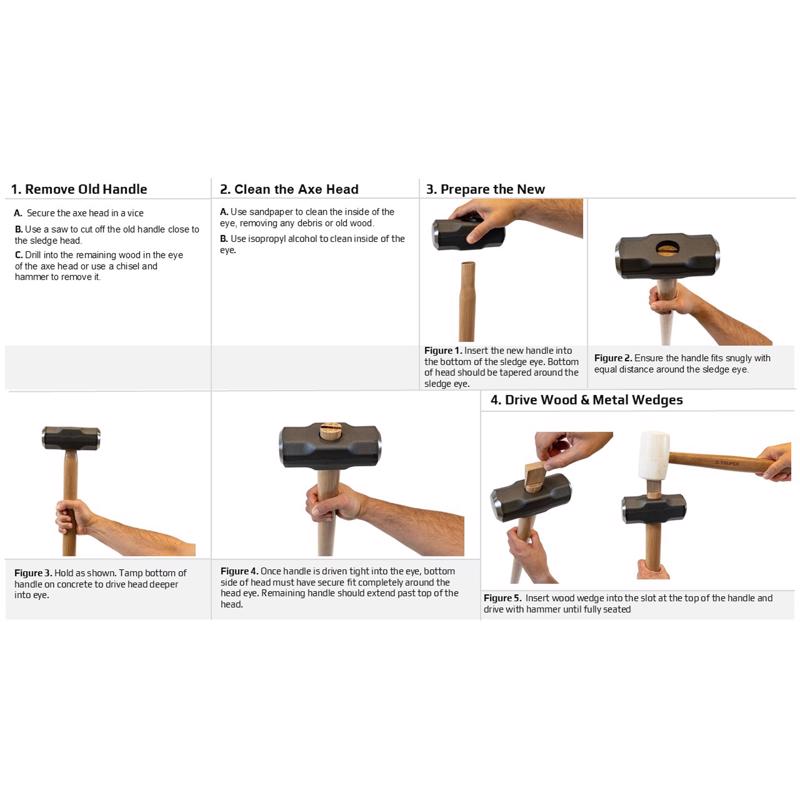 Truper 36 in. Wood Sledge Replacement Handle Brown