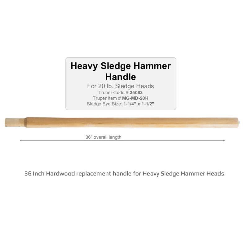 Truper 36 in. Wood Heavy Duty Sledge Replacement Handle Brown