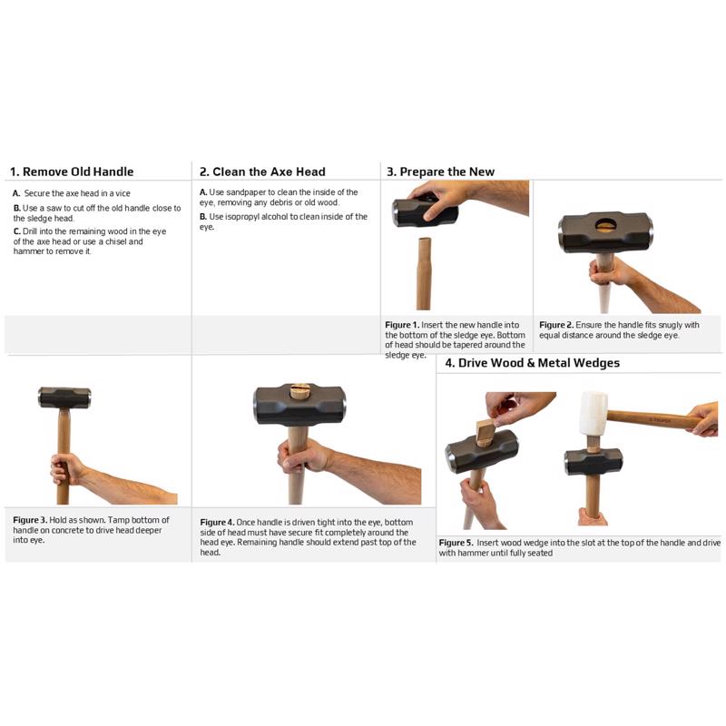 Truper 36 in. Wood Heavy Duty Sledge Replacement Handle Brown