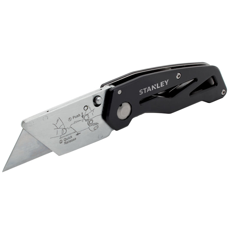 Stanley 5-3/4 in. Folding Fixed Utility Knife Black