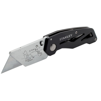 Stanley 5-3/4 in. Folding Fixed Utility Knife Black
