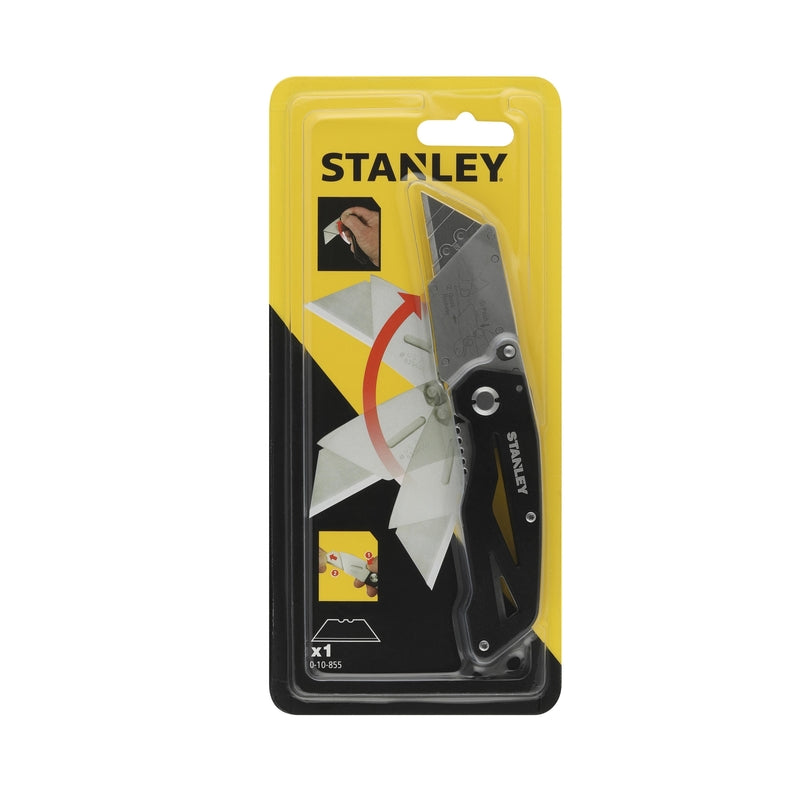 Stanley 5-3/4 in. Folding Fixed Utility Knife Black