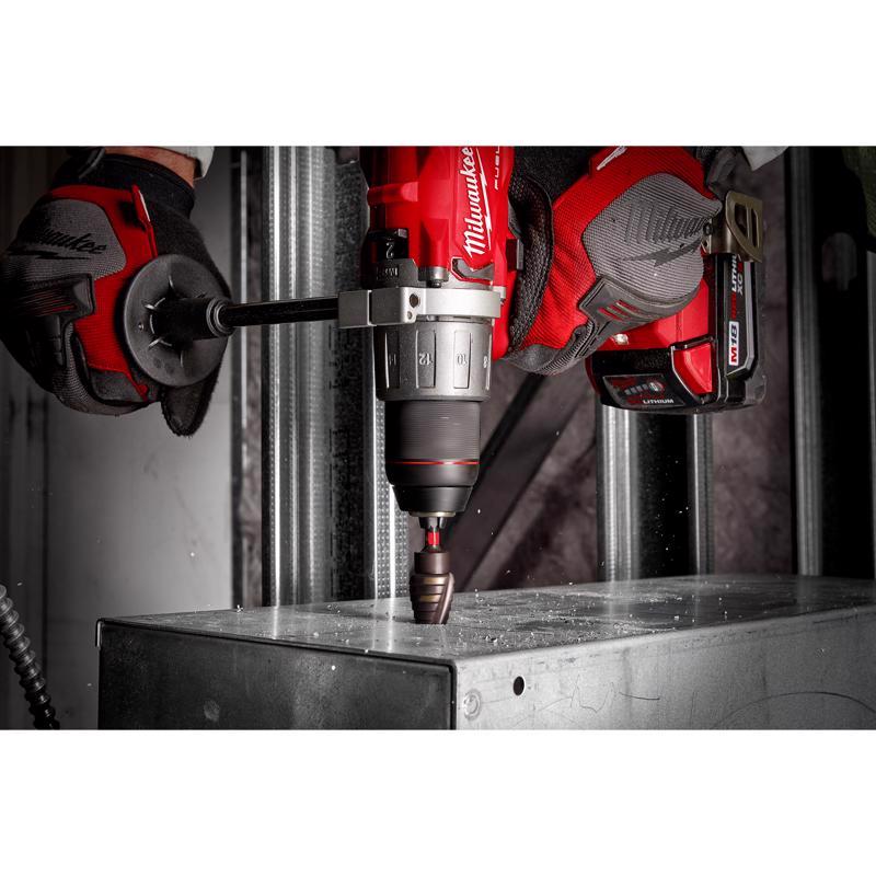 Milwaukee Shockwave 3/16 to 1/2 in. X 3.68 in. L High Speed Steel Impact Step Drill Bit Hex Shank 1