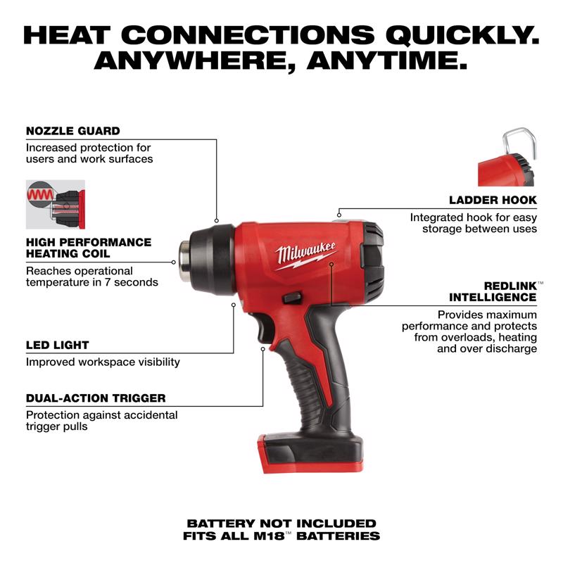 Milwaukee M18 18 V Compact Heat Gun