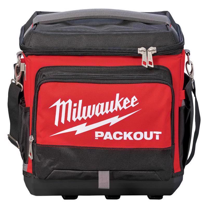 Milwaukee Packout Ballistic Nylon Jobsite Cooler Utility Bag 6 pocket Black/Red