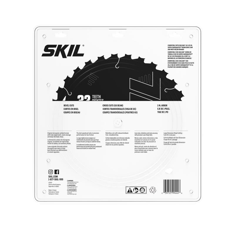SKIL 16-5/16 in. D X 1 in. Carbide Tipped Circular Saw Blade 32 teeth