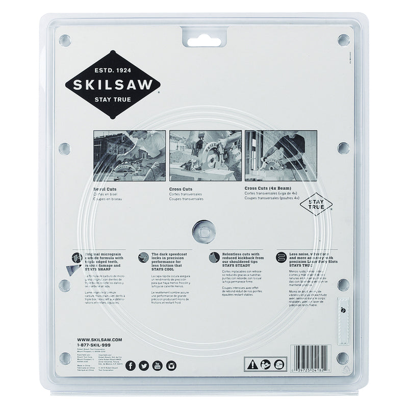 SKIL 10-1/4 in. D X 13/16 in. Carbide Tipped Circular Saw Blade 40 teeth