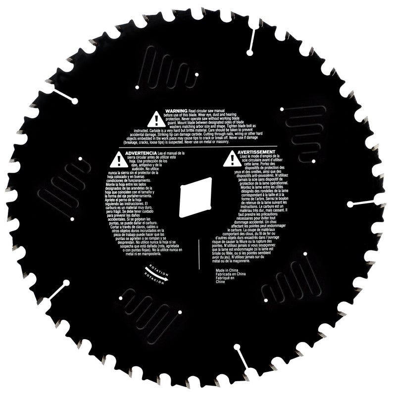 SKIL 10-1/4 in. D X 13/16 in. Carbide Tipped Circular Saw Blade 40 teeth
