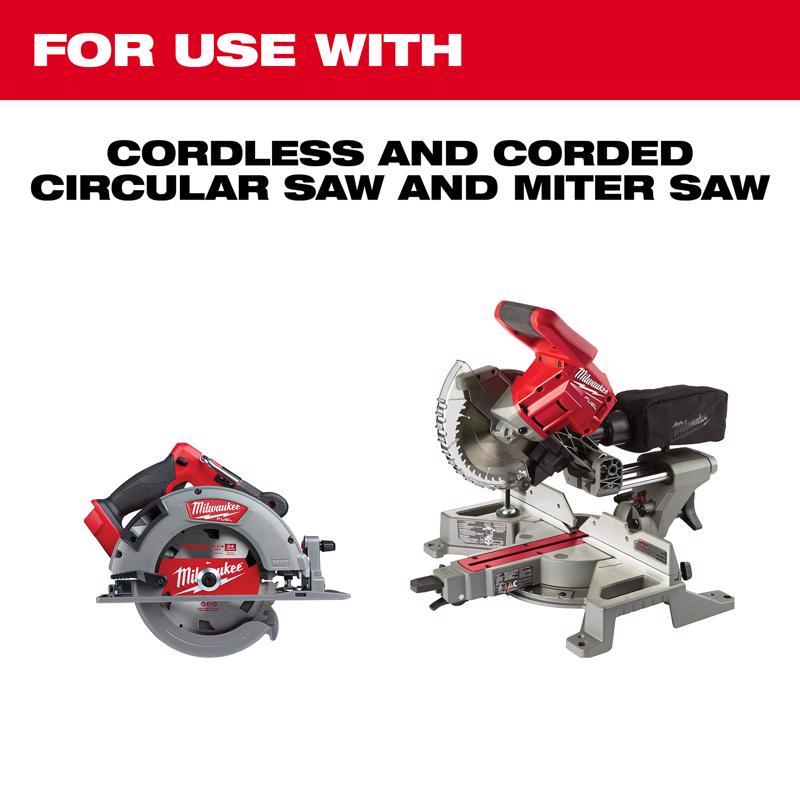 Milwaukee 7-1/4 in. D X 5/8 in. Framing Tungsten Carbide Circular Saw Blade 24 teeth