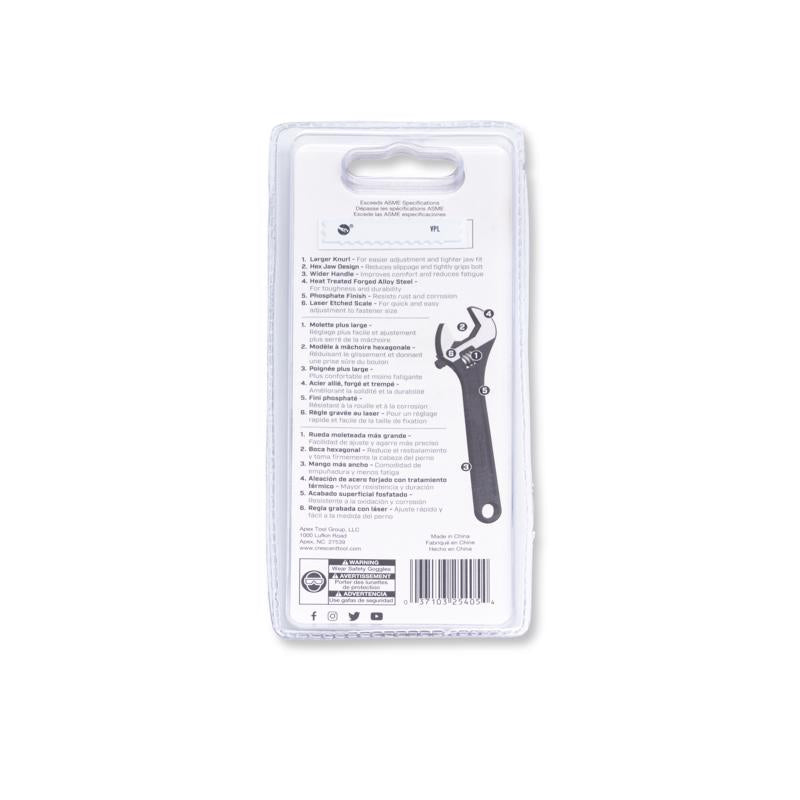 Crescent Metric and SAE Adjustable Wrench 4 in. L