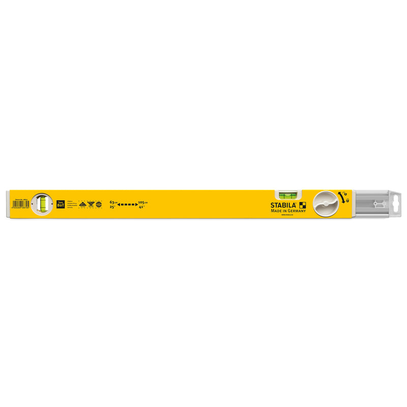 STABILA 41 in. Aluminum Type 80 T Extendable Level 2 vial