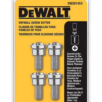 DeWalt Phillips Drywall Screw Setter S2 Tool Steel 4 pc