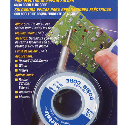 Alpha Fry 4 oz Rosin Core Solder Wire 0.03 in. D Tin/Lead 60/40