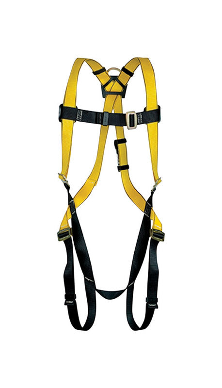 Safety Works Unisex Polyester Adjustable Safety Harness 400 lb. cap. Yellow