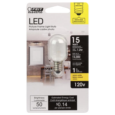 Feit T6 E12 (Candelabra) LED Bulb Bright White 15 Watt Equivalence