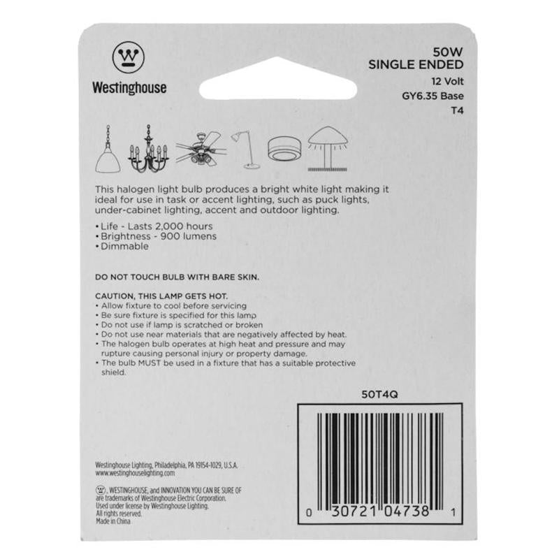 Westinghouse 50 W T4 Decorative Halogen Bulb 900 lm White