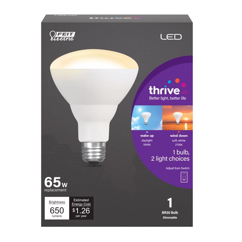 Feit BR30 E26 (Medium) LED Bulb Color Changing 65 Watt Equivalence