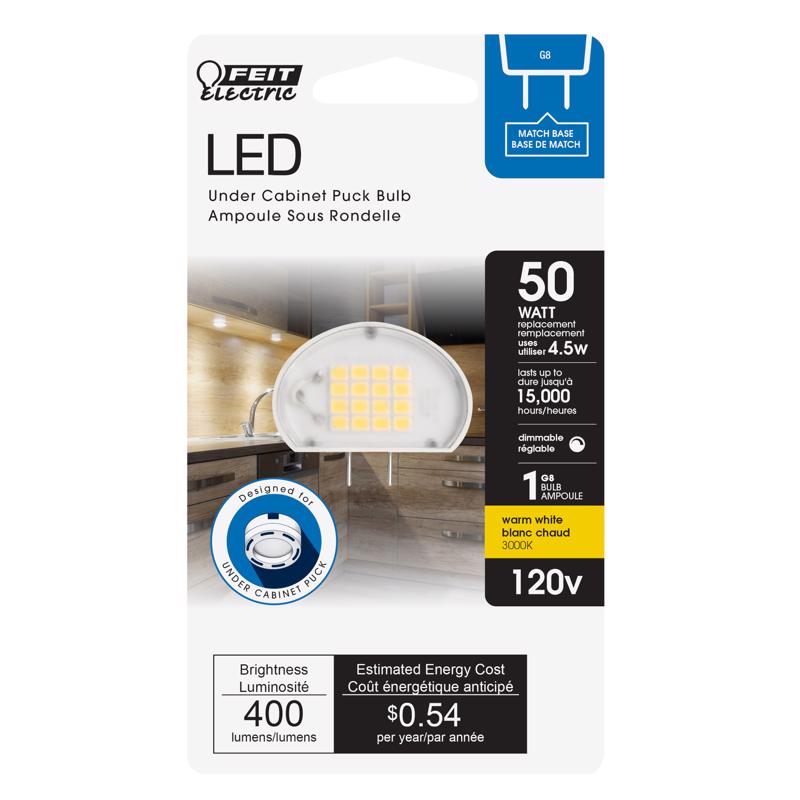 Feit Specialty G8 LED Bulb Bright White 50 Watt Equivalence