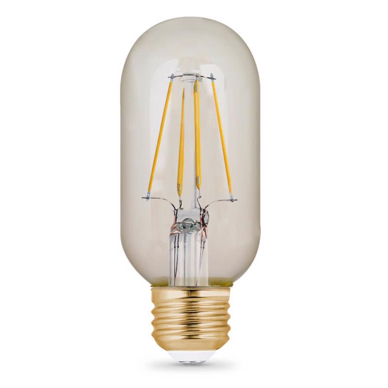 Feit T14 E26 (Medium) LED Bulb Amber Soft White 40 Watt Equivalence