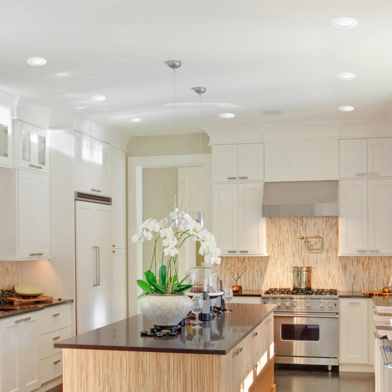 Globe Electric Ultra Slim Energy Star Frost White 6 in. W Metal LED Canless Recessed Downlight 12 W
