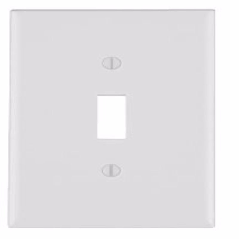 Leviton Antimicrobial Powder Coated White 1 gang Thermoset Plastic Toggle Wall Plate