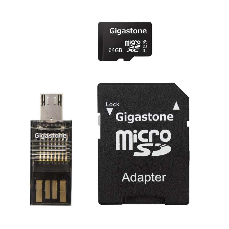 Gigastone 64 GB Micro SD Flash Memory Universal Pack