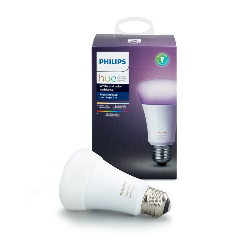 Philips Hue A19 E26 (Medium) Smart-Enabled LED Bulb Color Changing 60 Watt Equivalence