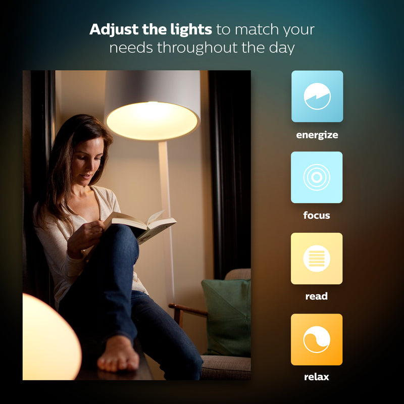Philips Hue A19 E26 (Medium) Smart-Enabled LED Bulb Color Changing 60 Watt Equivalence