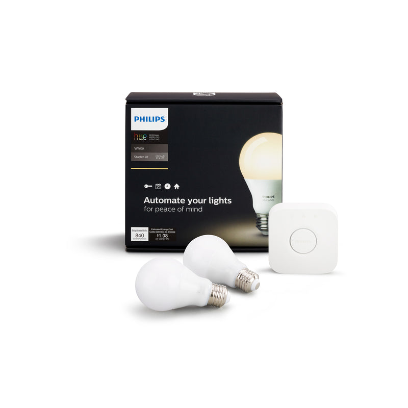 Philips Hue A19 E26 (Medium) Smart-Enabled LED Bulb Starter Kit Soft White 60 Watt Equivalence 2 pk