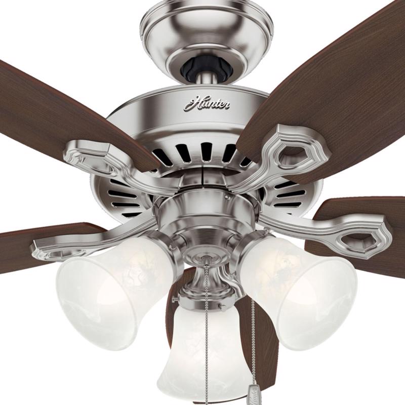 Hunter Builder 42 in. Brushed Nickel LED Indoor Ceiling Fan