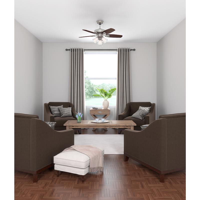 Hunter Builder 42 in. Brushed Nickel LED Indoor Ceiling Fan