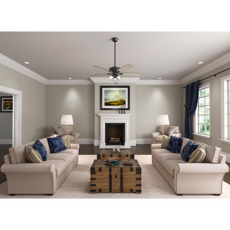 Hunter Crestfield 52 in. Bronze LED Indoor Ceiling Fan