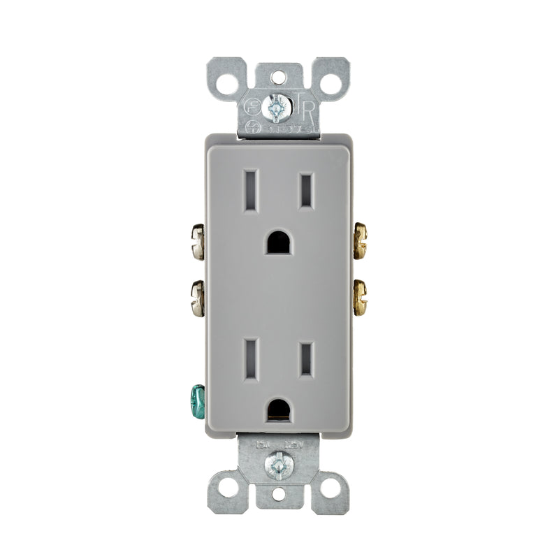 Leviton 15 amps 125 V Duplex Gray Outlet 5-15R