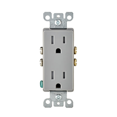 Leviton 15 amps 125 V Duplex Gray Outlet 5-15R
