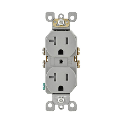 Leviton 20 amps 125 V Duplex Gray Outlet 5-20R