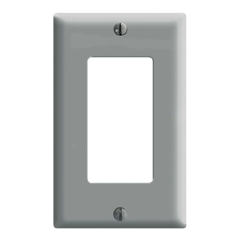 Leviton Decora Gray 1 gang Thermoset Plastic Decorator Wall Plate
