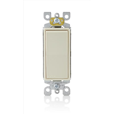Leviton Decora 15 amps Four Pole Rocker AC Quiet Switch Light Almond