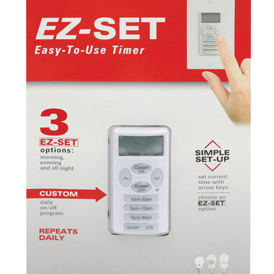 Prime EZ-SET Indoor Digital In Wall Timer 125 V White