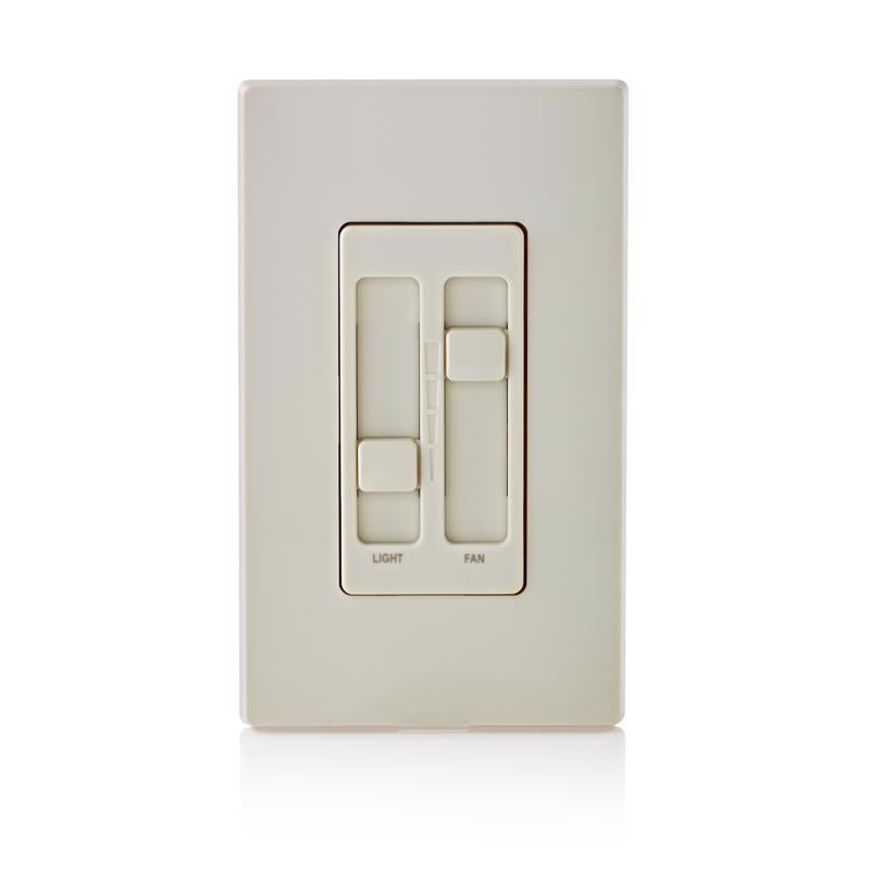 Leviton Decora SureSlide Light Almond Fan/LED Dimmer Slide Switch