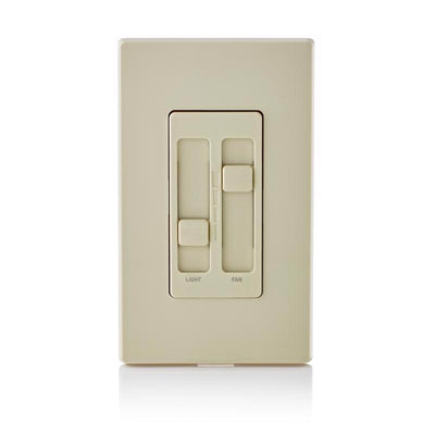 Leviton Decora SureSlide Ivory Fan/LED Dimmer Slide Switch