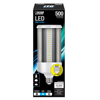 Feit Corn Cob E26 (Medium) LED Bulb Daylight 500 Watt Equivalence