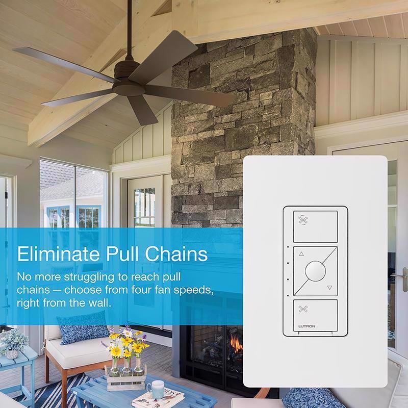 Lutron Caseta 1.5 amps Single Pole Wireless Smart-Enabled Fan Control White
