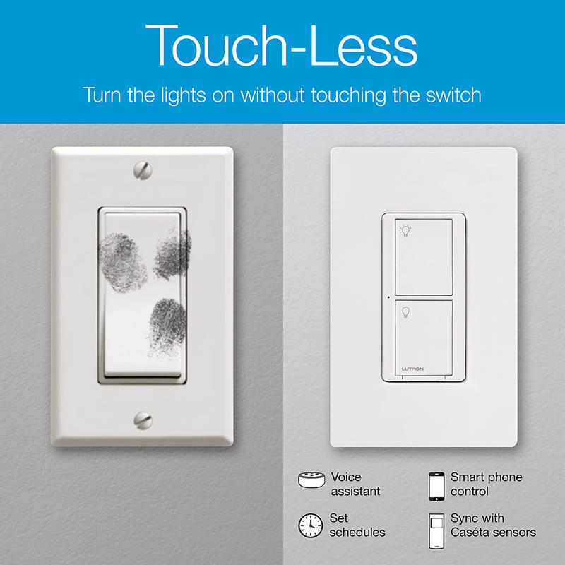 Lutron Caseta 5 amps Single Pole Wireless Smart-Enabled Rocker Switch White