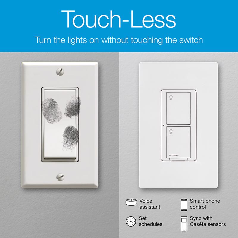 Lutron Caseta 5 amps Single Pole Wireless Smart-Enabled Rocker Switch White